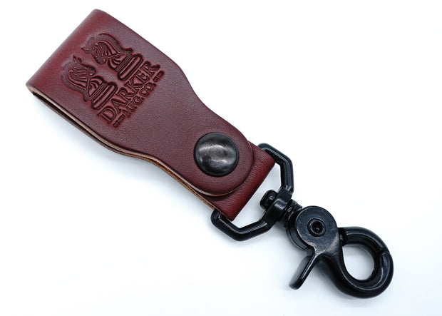 Oxblood Belt Snap Keychain
